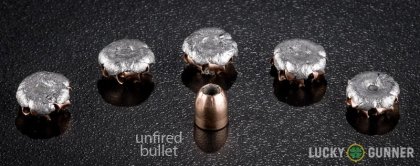 Image displaying fired .32 Auto (ACP) rounds compared to an unfired bullet