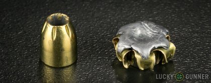 Line-up of Magtech .380 Auto (ACP) ammunition - fired vs. unfired