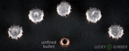 Side by side comparison of an unfired Remington .357 Sig bullet vs. the unfired round