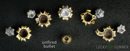 Golden Saber ammunition fired through gel blocks