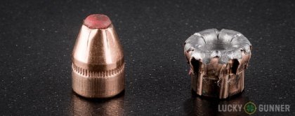 Line-up of Hornady .32 Auto (ACP) ammunition - fired vs. unfired