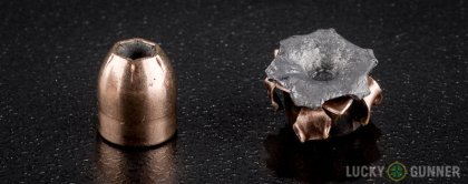 Side by side comparison of an unfired Corbon .32 Auto (ACP) bullet vs. the unfired round