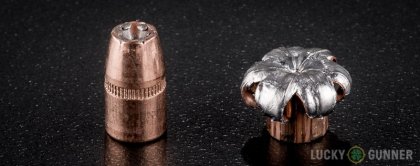 Image displaying fired .327 Federal Magnum rounds compared to an unfired bullet