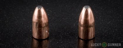 Side by side comparison of an unfired Fiocchi .22 Magnum (WMR) bullet vs. the unfired round