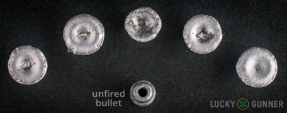 Side by side comparison of an unfired Remington .38 Special bullet vs. the unfired round