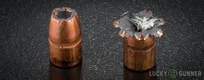 Line-up of Speer .38 Special ammunition - fired vs. unfired