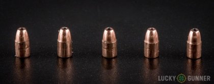 Line-up of CCI .22 Magnum (WMR) ammunition - fired vs. unfired