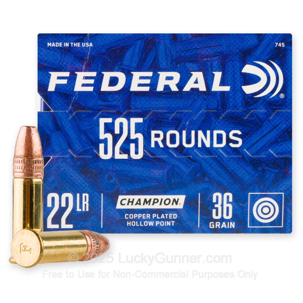 22 LR - 36 gr CPHP - Federal Champion - 5250 Rounds - $390