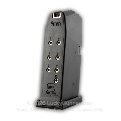 Large image of Factory Glock 9mm G26 10 Round Generation 4 Magazine For Sale - 10 Rounds