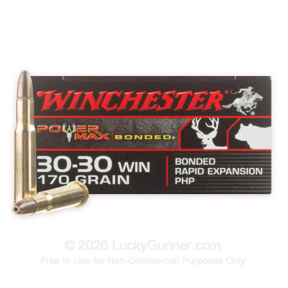 Large image of Premium 30-30 Ammo For Sale - 170 Grain PHP Ammunition in Stock by Power Max Bonded - 20 Rounds