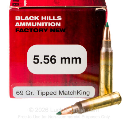 Large image of Premium 5.56x45 Ammo For Sale - 69 Grain TMK Ammunition in Stock by Black Hills - 50 Rounds