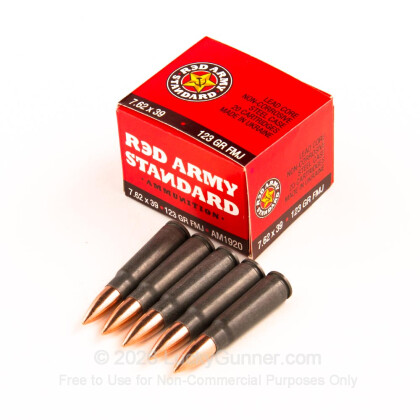 Large image of Bulk 7.62x39 Ammo For Sale - 123 gr FMJ Polymer Coated Steel Ammunition by Red Army Standard In Stock - 1080 Rounds