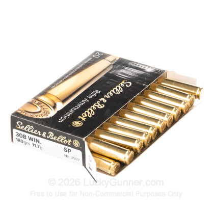 Large image of 308 Ammo For Sale - 180 gr SP - Sellier & Bellot Ammo Online