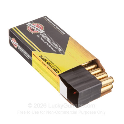 Large image of Premium 243 Ammo For Sale - 80 Grain Hornady GMX Ammunition in Stock by Black Hills Gold - 20 Rounds