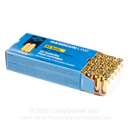 Image 3 of 45 ACP Ammo from Prvi Partizan Image 3 of Prvi Partizan .45 ACP (Auto) Ammo
