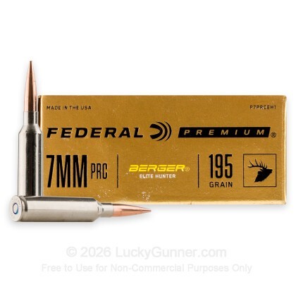 Large image of Federal 7mm PRC Ammo For Sale - 195 Grain Elite Hunter - 200 Rounds
