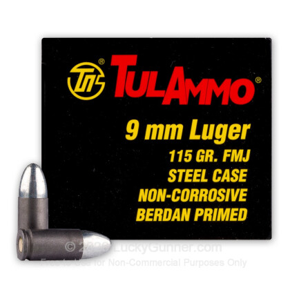 Image 2 of Tula Cartridge Works 9mm Luger (9x19) Ammo