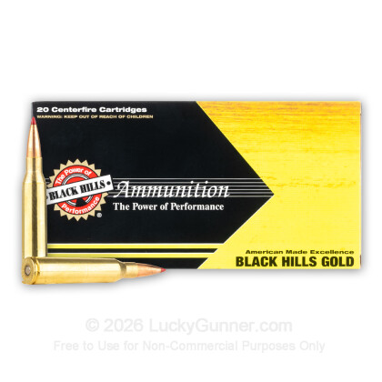 Large image of Premium 338 Lapua Mag Ammo For Sale - 285 Grain ELD Match Ammunition in Stock by Black Hills Gold - 20 Rounds