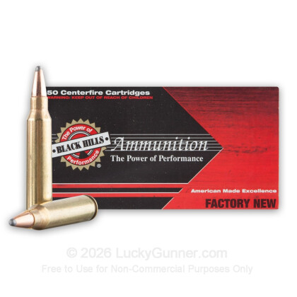 Large image of Premium 223 Rem Ammo For Sale - 60 Grain Soft Point Ammunition in Stock by Black Hills Ammunition - 50 Rounds