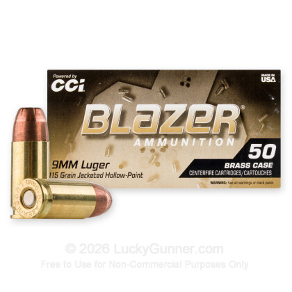 Image 2 of Blazer Brass 9mm Luger (9x19) Ammo