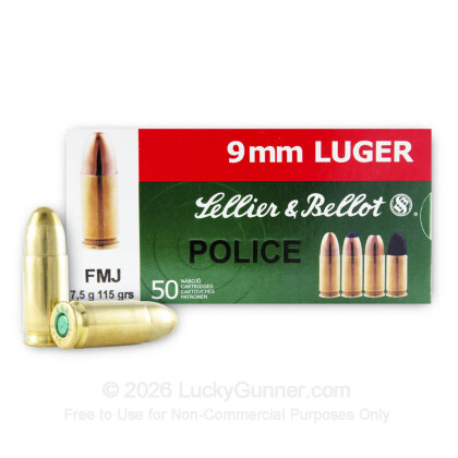 Image 1 of Sellier & Bellot 9mm Luger (9x19) Ammo