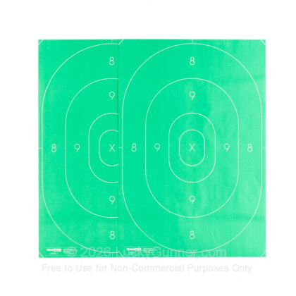 Large image of Targets - Champion - Green B27 Paper Center Ring - 100 Targets In Stock