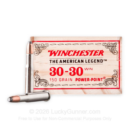 Large image of Premium 30-30 Ammo For Sale - 150 Grain Power-Point Ammunition in Stock by Winchester 150th Anniverssary Commemorative - 20 Rounds