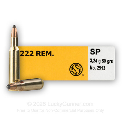 Image 2 of Sellier & Bellot .222 Remington Ammo