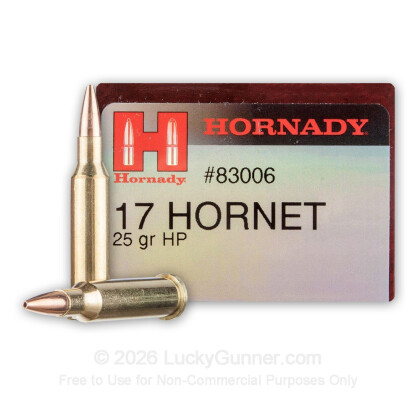 Image 1 of 17 Hornet Ammo from Hornady Image 1 of Hornady .17 Hornet Ammo