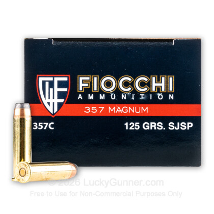 Large image of 357 Mag Ammo For Sale - 125 gr SJSP Fiocchi Ammunition In Stock