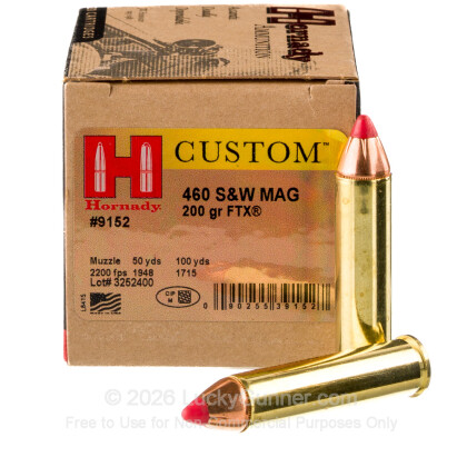Image 2 of Shop by Popular Brand from Hornady Image 2 of Hornady .460 Smith & Wesson Ammo