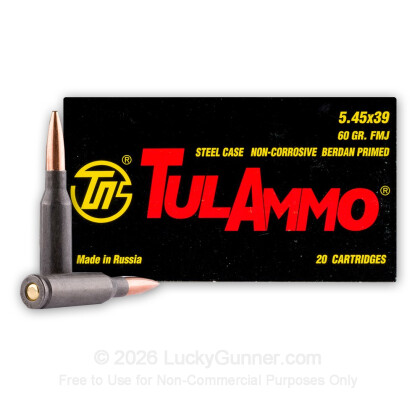 Large image of Bulk 5.45x39 Ammo For Sale - 60 Grain FMJ Ammunition In Stock by Tula - 1000 Rounds