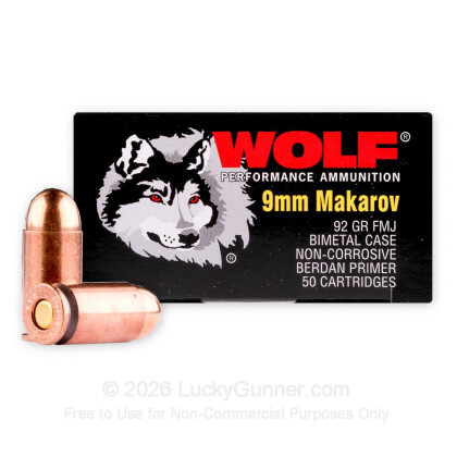 Image 2 of Wolf Ammo from Wolf Image 2 of Wolf 9mm Makarov (9x18mm) Ammo
