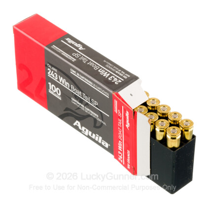 Large image of Aguila 243 Ammo For Sale - 100gr SPBT - 20 Rounds