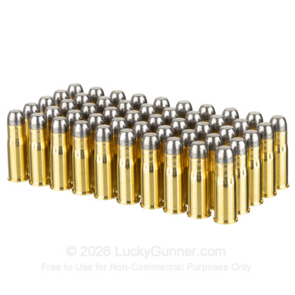 Large image of Premium 38-40 WCF Ammo For Sale - 180 Grain Hard Lead RNFP Ammunition in Stock by HSM Cowboy Action - 50 Rounds