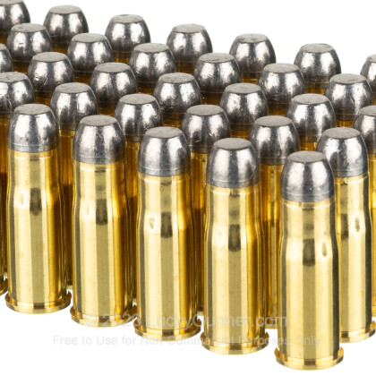 Large image of Premium 38-40 WCF Ammo For Sale - 180 Grain Hard Lead RNFP Ammunition in Stock by HSM Cowboy Action - 50 Rounds