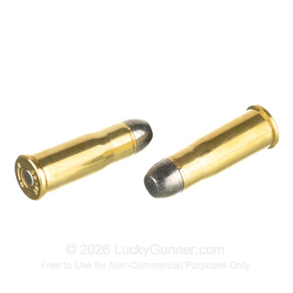 Large image of Premium 38-40 WCF Ammo For Sale - 180 Grain Hard Lead RNFP Ammunition in Stock by HSM Cowboy Action - 50 Rounds