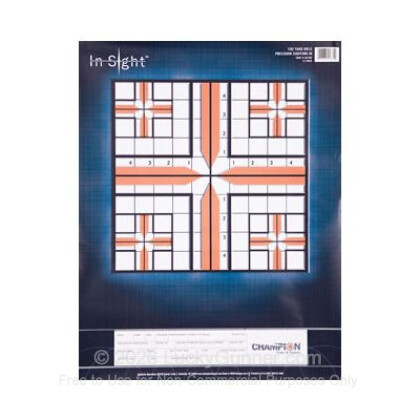 Large image of Champion Targets For Sale - In-Sight 100 Yard Rifle Sight-In Targets - 12 Pack