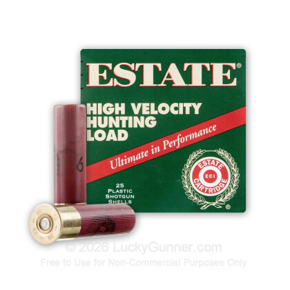 Large image of Cheap 28 Gauge Ammo For Sale - 2-3/4" 3/4 oz. #6 Shot Ammunition in Stock by Estate Hunting Load - 25 Rounds