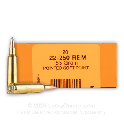Image 1 of HSM Ammunition .22-250 Remington Ammo