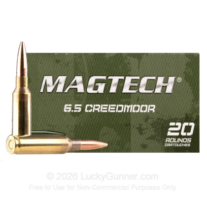 Large image of Bulk 6.5 Creedmoor Ammo For Sale - 140 Grain FMJBT Ammunition in Stock by Magtech - 500 Rounds