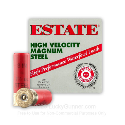Large image of Cheap 12 Gauge Ammo For Sale - 3" 1-3/8 oz. #4 Steel Shot Ammunition in Stock by Estate HV - 25 Rounds