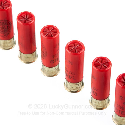 Large image of Cheap 12 Gauge Ammo For Sale - 3" 1-3/8 oz. #4 Steel Shot Ammunition in Stock by Estate HV - 25 Rounds