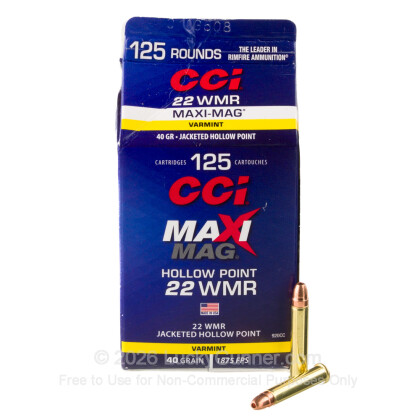 Image 2 of CCI .22 Magnum (WMR) Ammo
