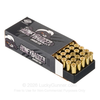 Large image of Premium 38 Special +P Ammo For Sale - 100 Grain HoneyBadger Ammunition in Stock by Black Hills - 50 Rounds