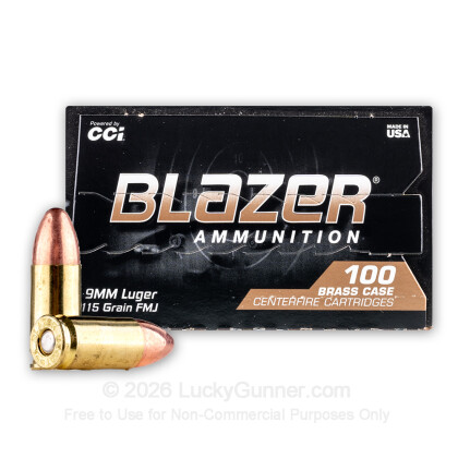 Image 2 of Blazer Brass 9mm Luger (9x19) Ammo