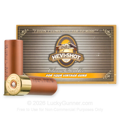 Large image of Premium 12 Gauge Ammo For Sale - 2-3/4” 1-1/8oz. #7 Shot Ammunition in Stock by Hevi-Shot Classic Doubles - 10 Rounds