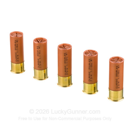 Large image of Premium 12 Gauge Ammo For Sale - 2-3/4” 1-1/8oz. #7 Shot Ammunition in Stock by Hevi-Shot Classic Doubles - 10 Rounds