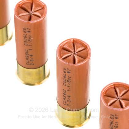 Large image of Premium 12 Gauge Ammo For Sale - 2-3/4” 1-1/8oz. #7 Shot Ammunition in Stock by Hevi-Shot Classic Doubles - 10 Rounds