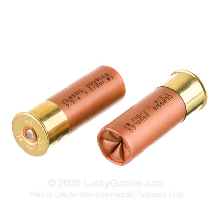 Large image of Premium 12 Gauge Ammo For Sale - 2-3/4” 1-1/8oz. #7 Shot Ammunition in Stock by Hevi-Shot Classic Doubles - 10 Rounds